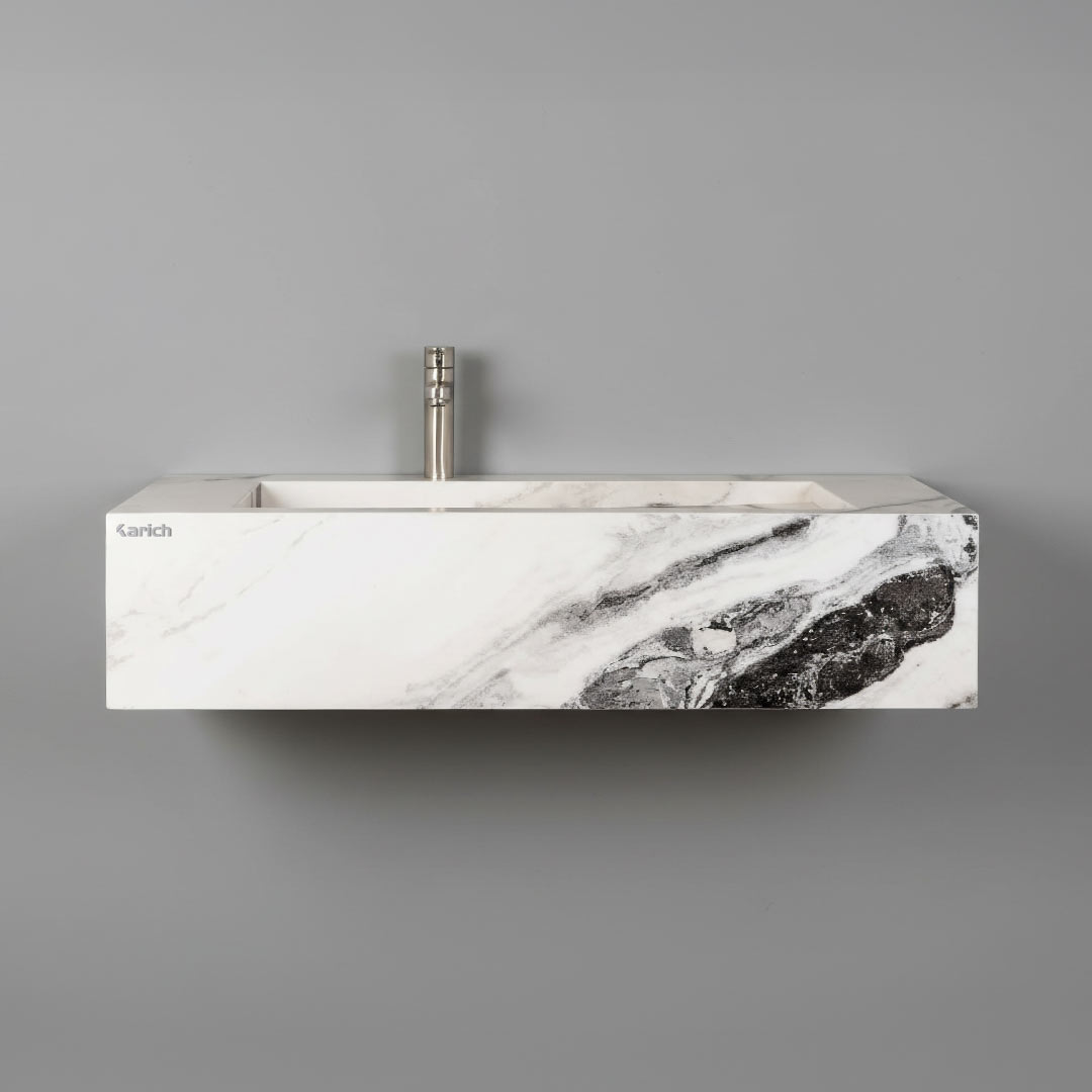 B161-A روشویی دیواری اسلب پرسلان مدل B161 - تصویر 1